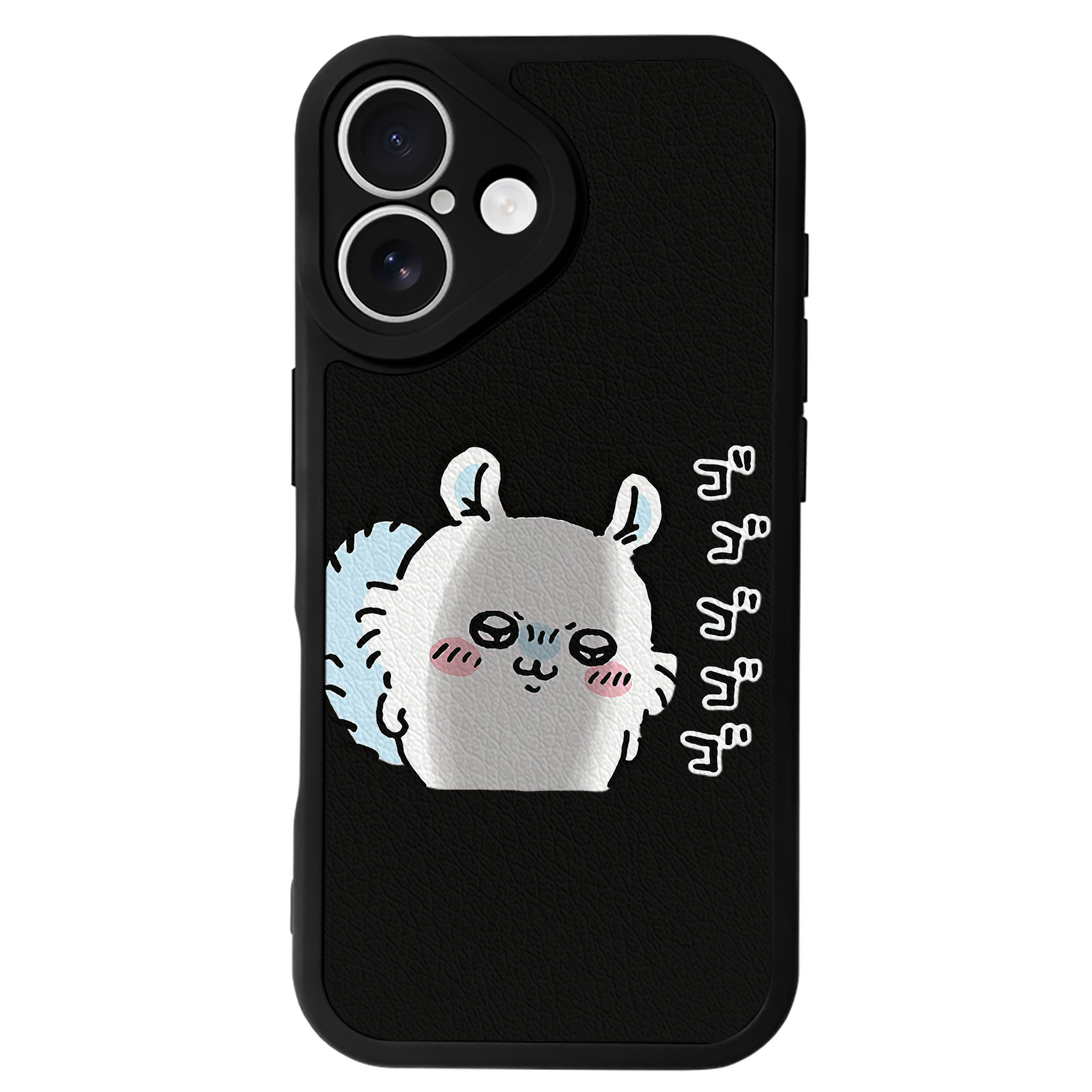 （画像用） ちいかわ モモンガ Chii-kawa Momonga 【iPhone 16シリーズ対応】シリコンスマホケース（レザー調） 材質：シリコン